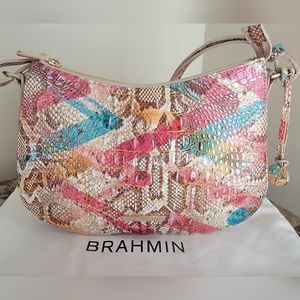 LKNW Brahmin Shayna Wild Snake Melbourne Crossbody OR Shoulder Handbag